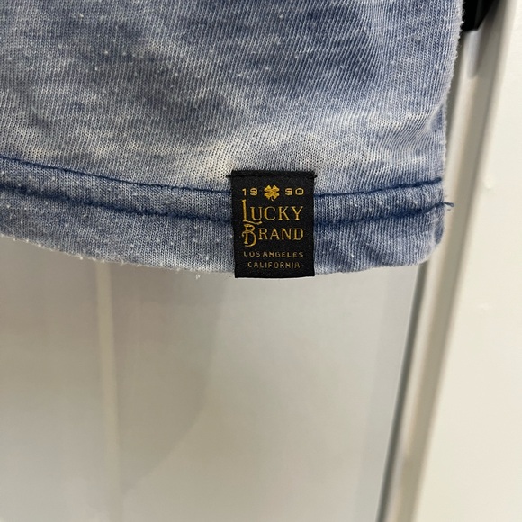 Lucky Brand Mens Venice Burnout Notch Neck Tee Shirt - Picture 5 of 9